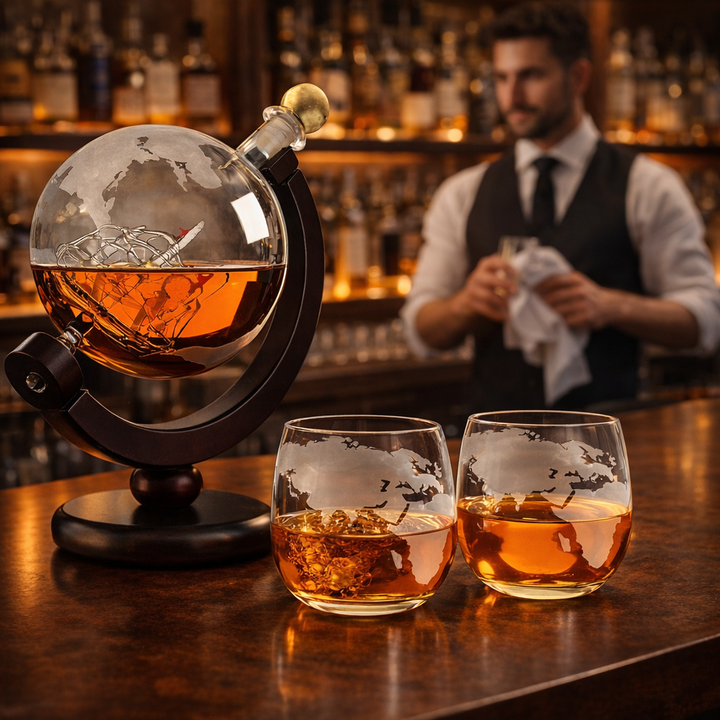 Caraffa Whisky – Edizione Mappa del Mondo
