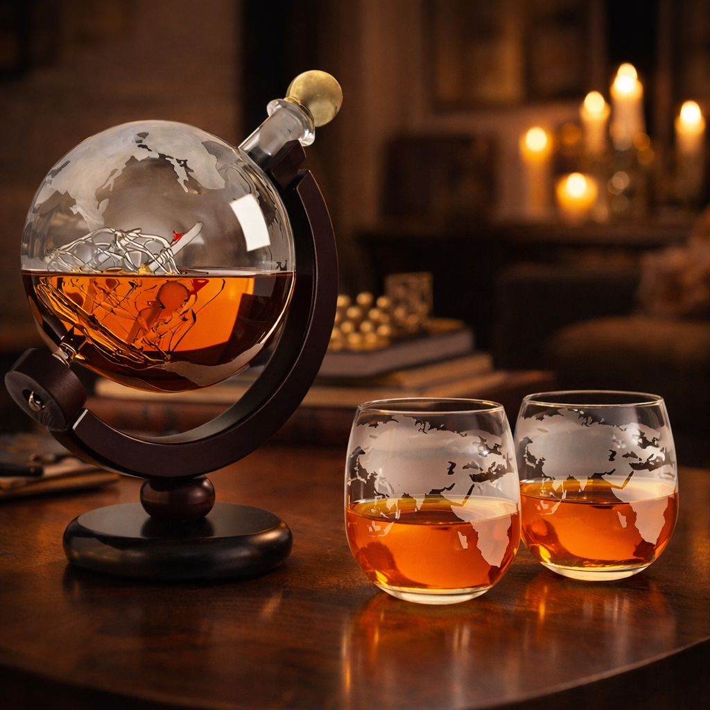 Caraffa Whisky – Edizione Mappa del Mondo