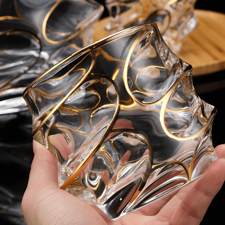 Arashi Gold Bicchiere da Whisky in Cristallo Giapponese