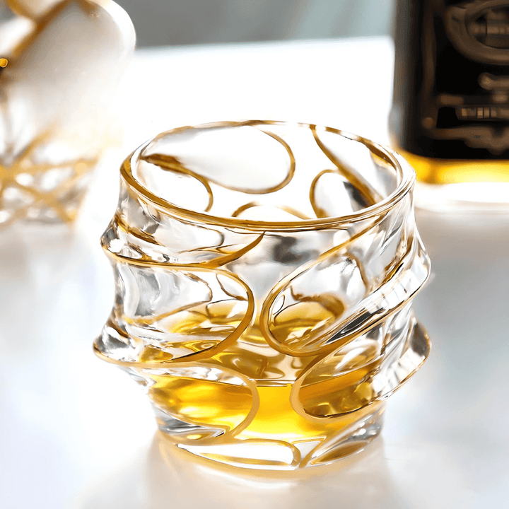 Arashi Gold Bicchiere da Whisky in Cristallo Giapponese