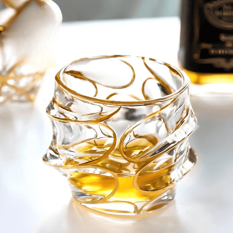 Arashi Gold Bicchiere da Whisky in Cristallo Giapponese