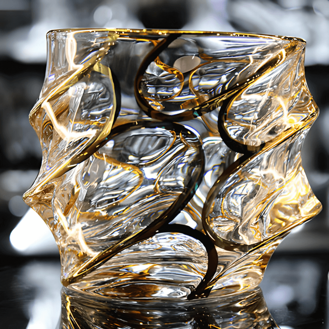 Arashi Gold Bicchiere da Whisky in Cristallo Giapponese